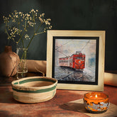 Kolkata Tram Wall Paintings from Island Rangoli from Deewar West Bengal collection Ambience